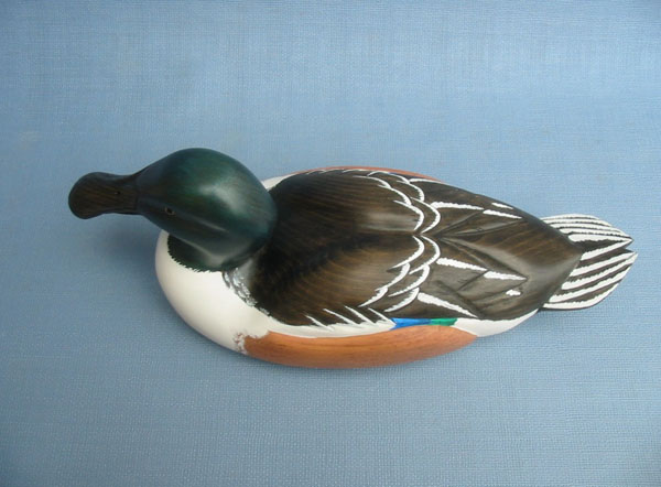 Robert Kelly Wood Carving - Handcarved Northern Shoveler Drake Decoy